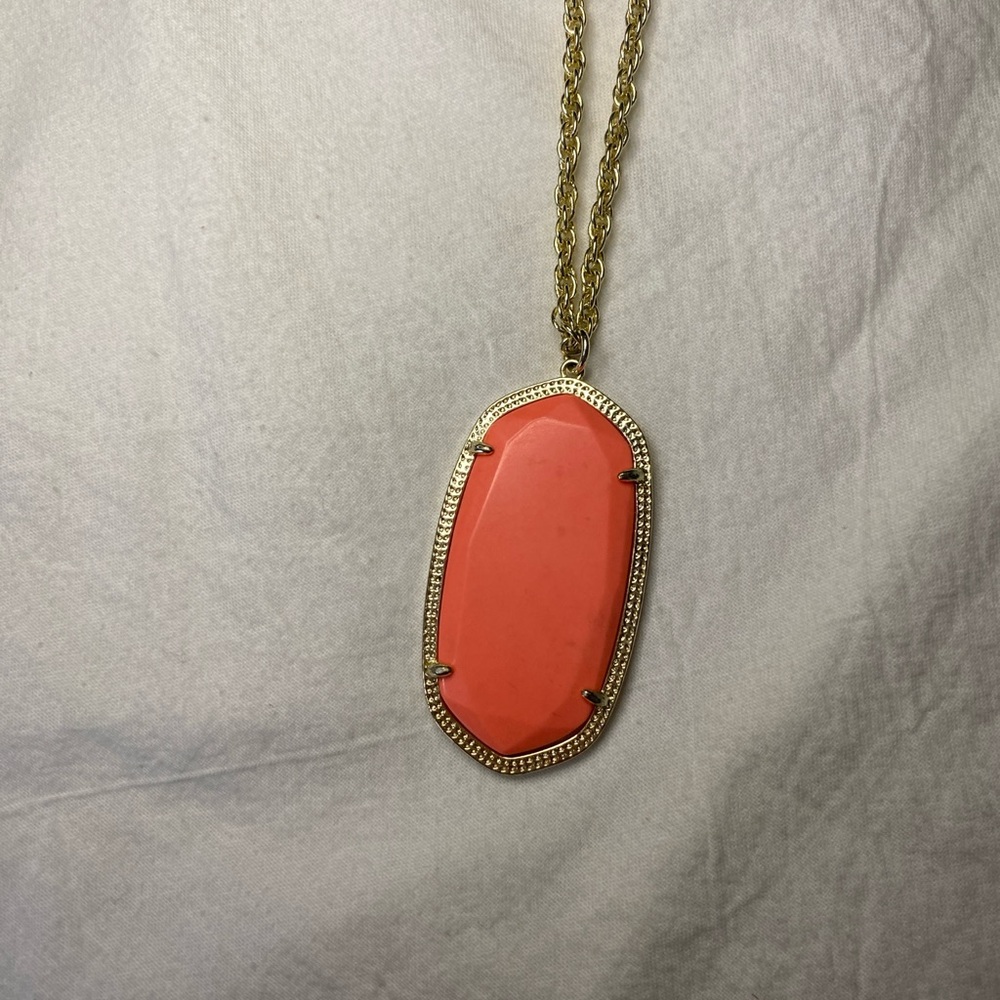 Kendra Scott Coral Pendant Necklace